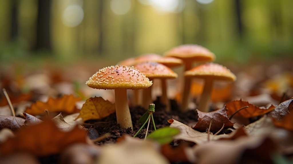Rudens lapai ir grybai Labanoro miško žemėje